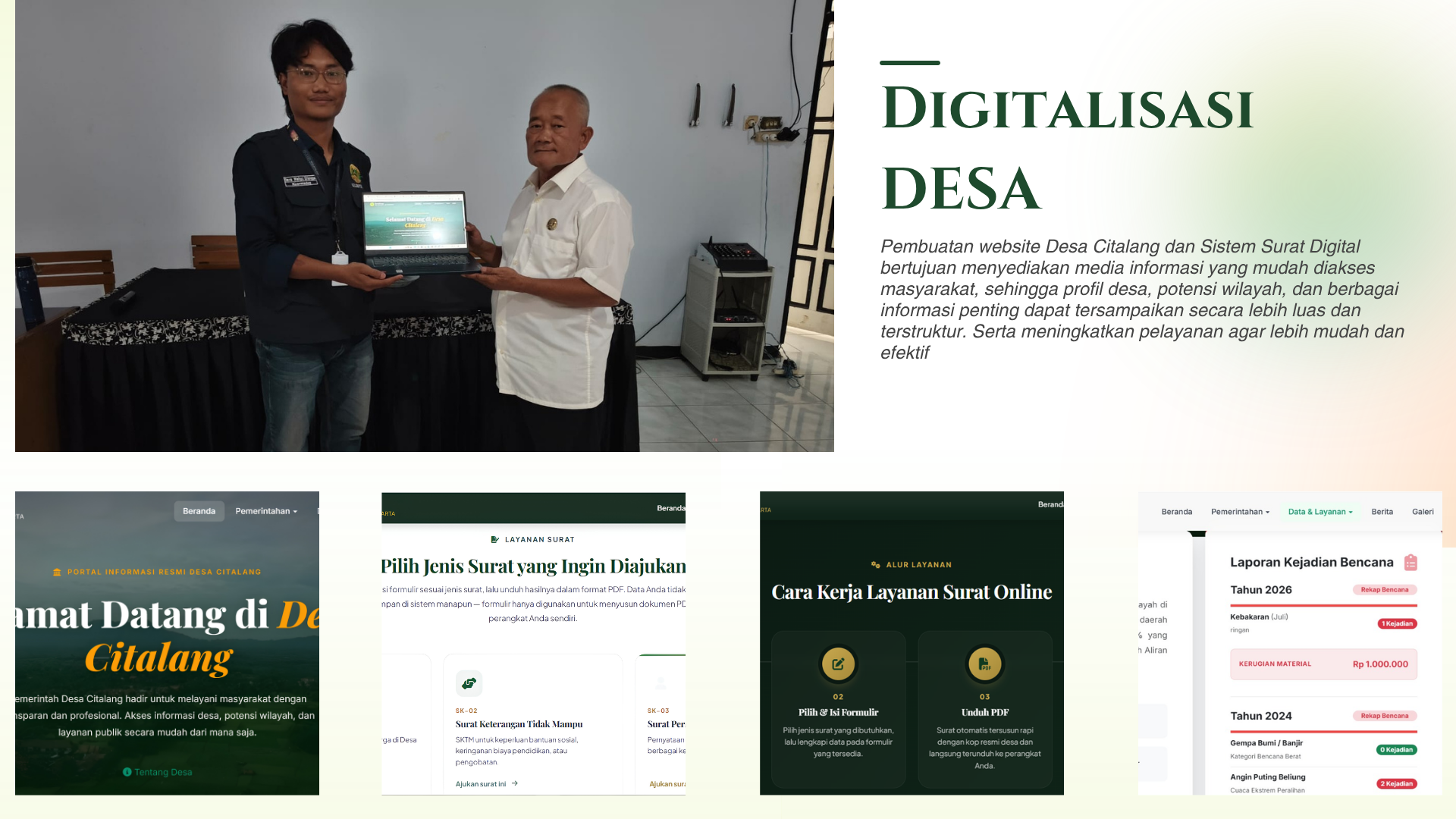 Mahasiswa KKN UNSIKA Kembangkan Website Desa dan Sistem Surat Digital untuk Mendukung Transformasi Digital Desa Citalang